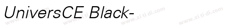 UniversCE Black字体转换